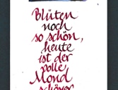 Kalligrafie-Karte Blüten