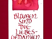 Kalligrafie-Karte Blumen