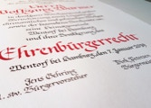 Ehrenbürger-Urkunde